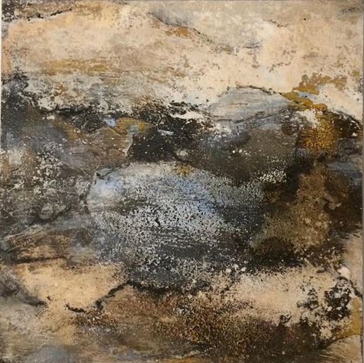 landscape f 30x30 November 2016, acryl, schellack, marmormehl - Kopie